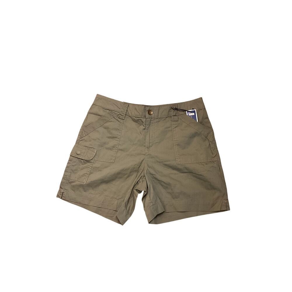 Bandolino Womens Denim Andelina Cargo Shorts Mid-Rise Cotton Green Size 10 NWT